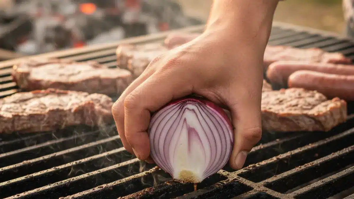 Tření cibule o gril: k čemu to slouží a jaké to má výhody.