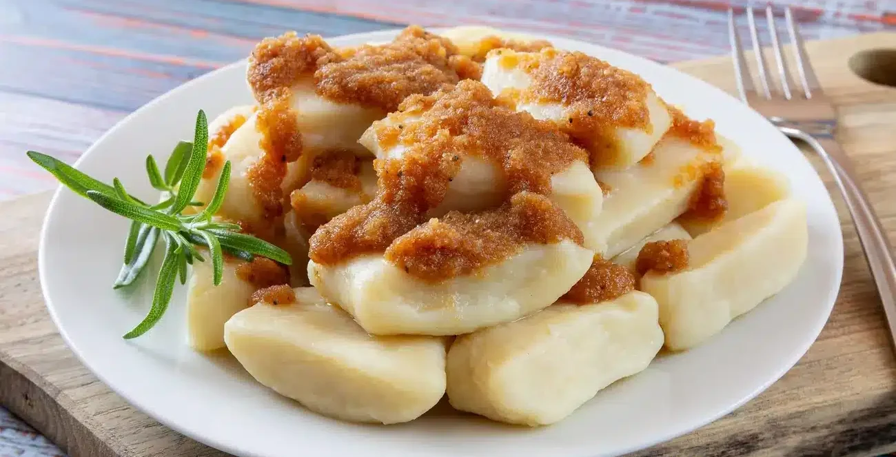 Zapomenutá venkovská pochoutka. Jednodušší než bramborové knedlíky, ale neméně chutná.